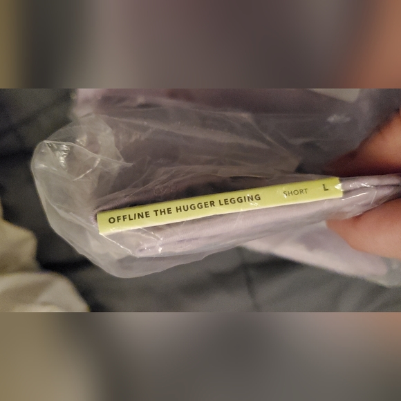 Aerie Offline "The Hugger" High-waisted ribbed legging - purple- size L short - Picture 3 of 9